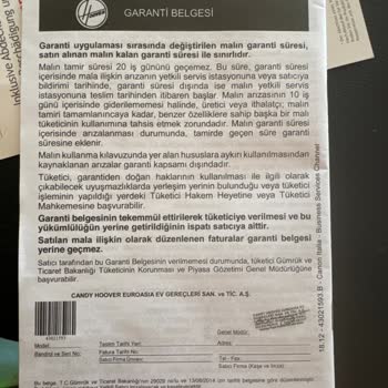 Hoover Çamaşır Makinem İçin Çözüm