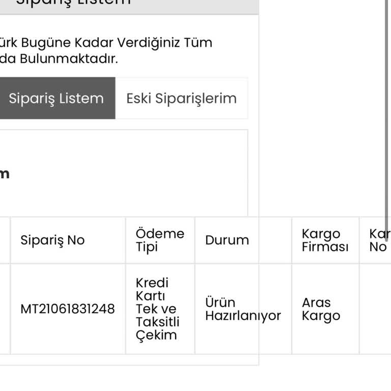 Manuka Sipariş Süreci Ürün Kargoya Verilmedi