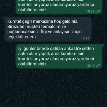Kumtel Ankastre Mağduriyeti Kurulum Yapmıyorlar.