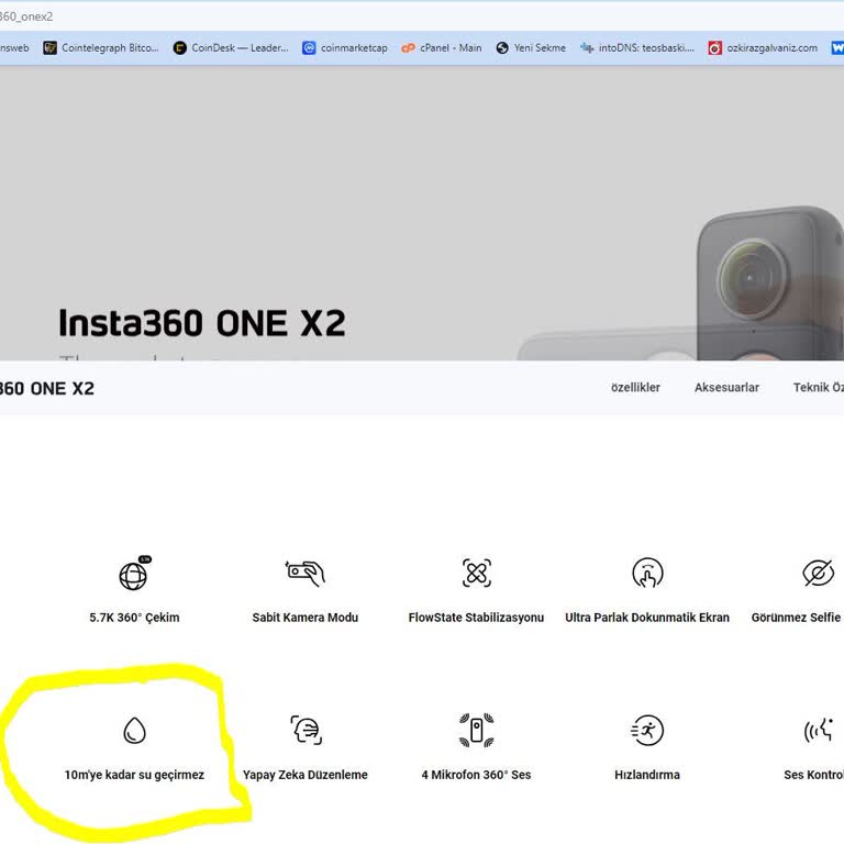 Eos Markt İnsta 360 One X2 Kusurlu Ürün