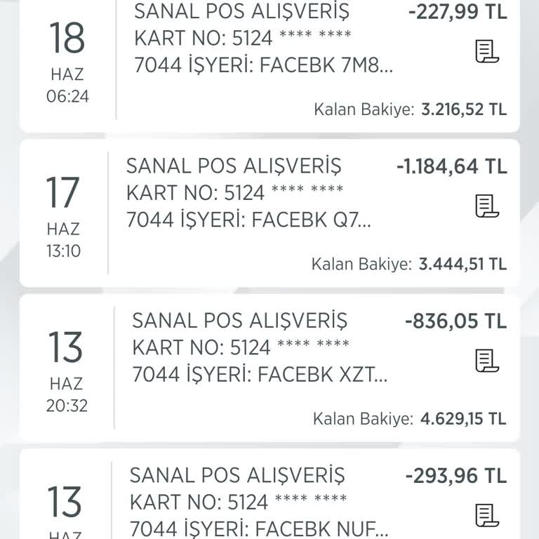 Facebook Hesabımdan Onayım Olmadan Defalarca Para Çekmiş.