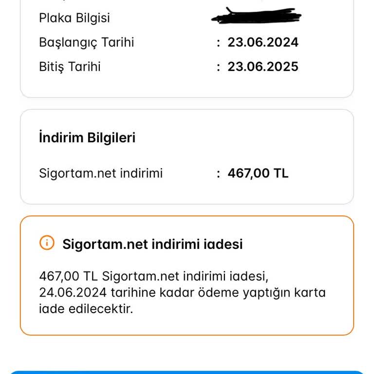 Sigortam.net Sigortaya.net İndirim İadesi