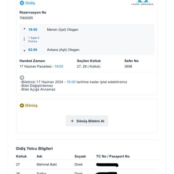 Lider İstanbul Muhtaroğlu Turizm İptal Bileti Karta İade Etmiyor