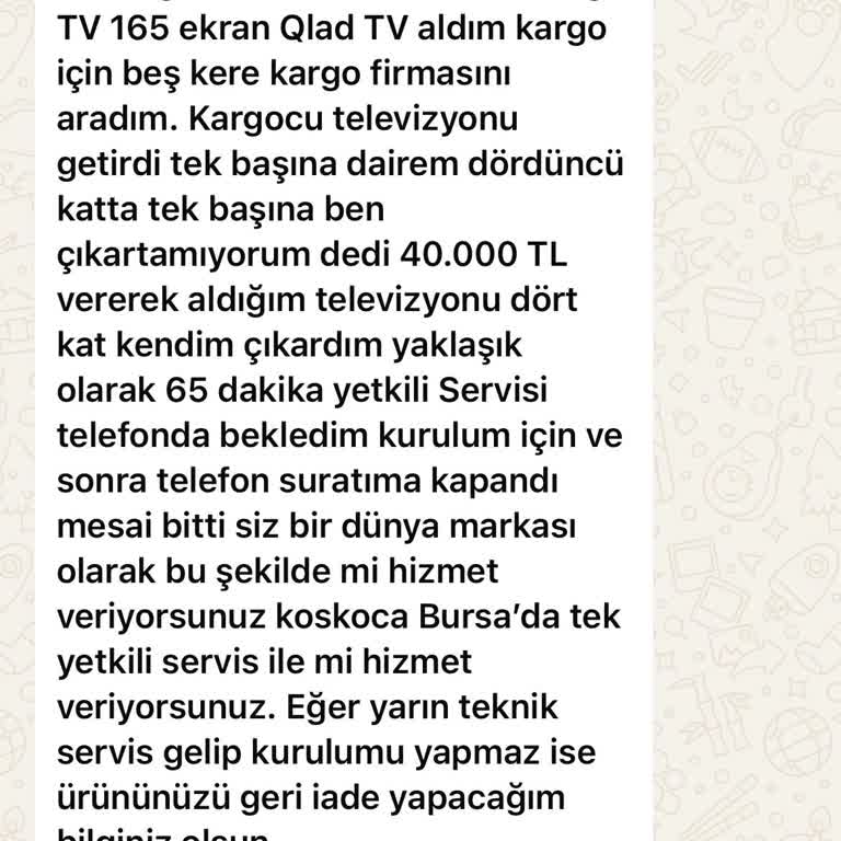 Samsung TV Teslimat Ve Montaj