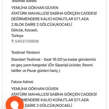 Gürgençler Sipariş Şikayet #GO000453189