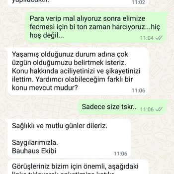 Bauhaus Kargolama Sıkıntısı. Gönderiyoruz Deyip Gönderiyorlar