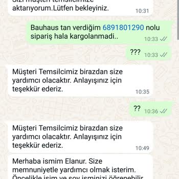 Bauhaus Kargolama Sıkıntısı. Gönderiyoruz Deyip Gönderiyorlar