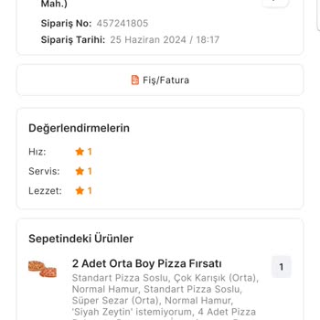 Migros Yemek Teslim Edilemeyen Sipariş