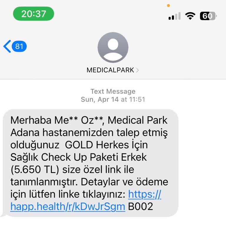 Medical Park Hastanesi Adana Hastanesi Checkup İadesi Yapılmaması