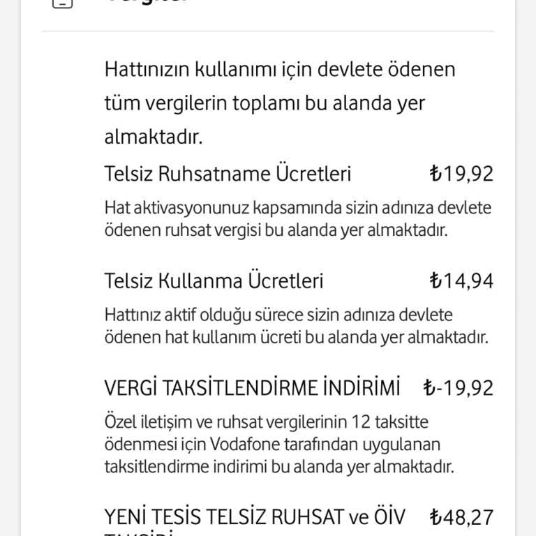 Vodafone Haksız Vergi Ücreti Talebi
