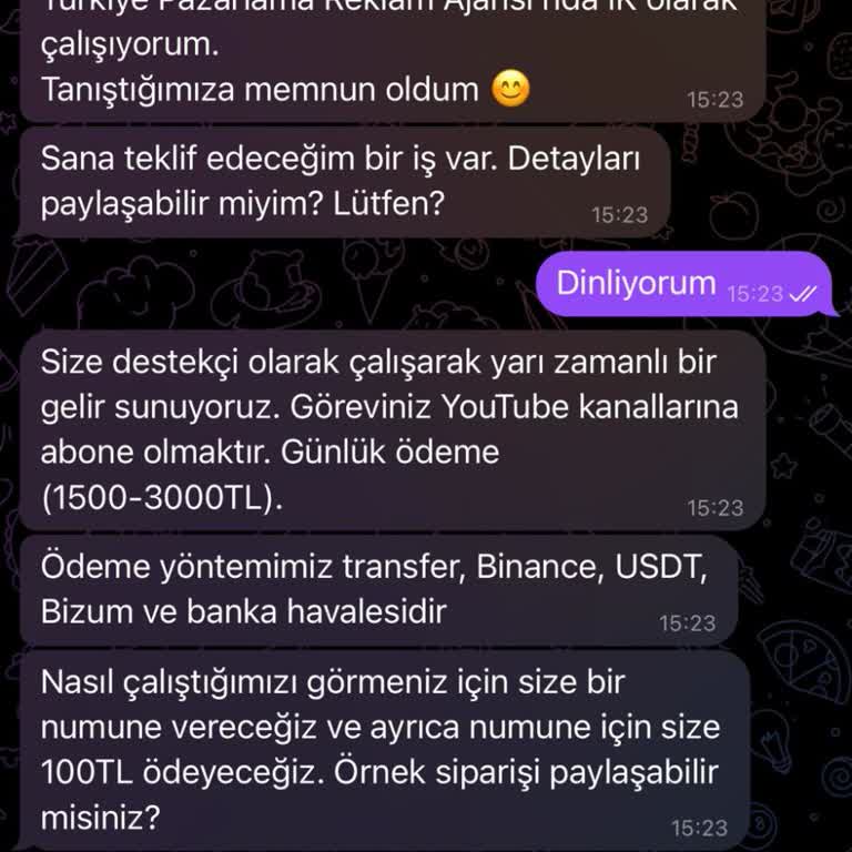 Telegram Üzerinden Şirket İk Görevlisiyim Dedi