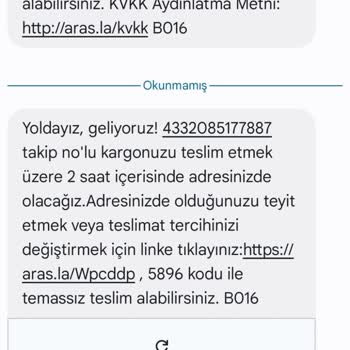 Aras Kargo Teslim Edilmeyen Ürün