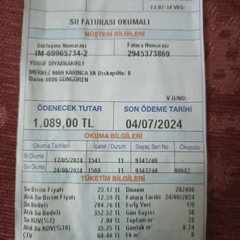 İSKİ.. Şok Eden Fatura