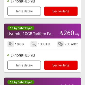 Vodafone Uygun Tarife Önerisi