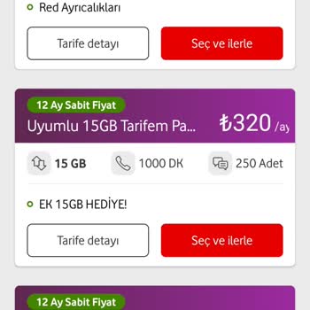 Vodafone Uygun Tarife Önerisi
