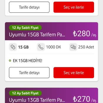 Vodafone Uygun Tarife Önerisi