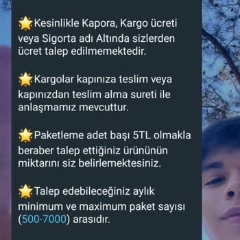 Evdenpaketlemeacentesi (Instagram) Paketlemeacentesi (Instagram) Kişisel Bilgilerin İzin Dışı Kullanımı