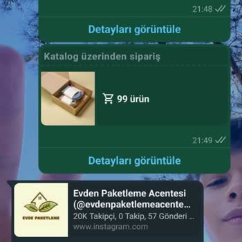 Evdenpaketlemeacentesi (Instagram) Paketlemeacentesi (Instagram) Kişisel Bilgilerin İzin Dışı Kullanımı