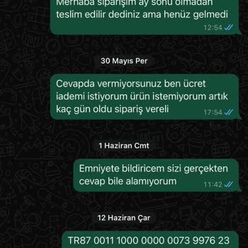 HS Tasarım Organizasyon Ücret İadesi Ve Ürün Gönderimi Sorunları
