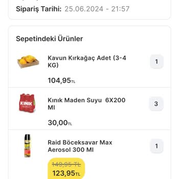 Migros Heyecanla Beklediğim Sipariş İptal Edildi.