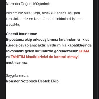 Monster Abra A5 V13.4 Batarya Şişmesinden Kaynaklı Kırık Arka Kapak