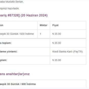 Hepsilisans.com Sattığı Paket Çalışmıyor. Ücret İade Edilmiyor.