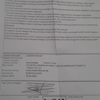 Arçelik Çamaşır Kurutma Makinesi