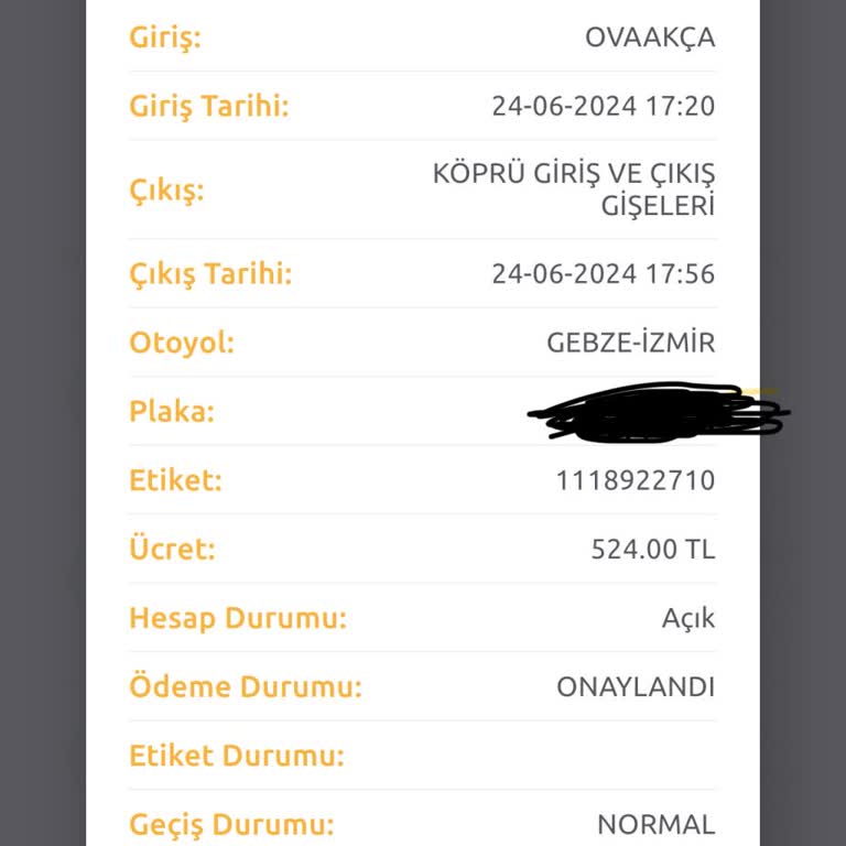 HGS 524 TL Fazla Çekim Ücreti