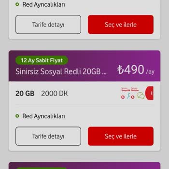 Vodafone Tarafıma Uygun Fiyatlı Yeni Bir Tarife Önermiyor