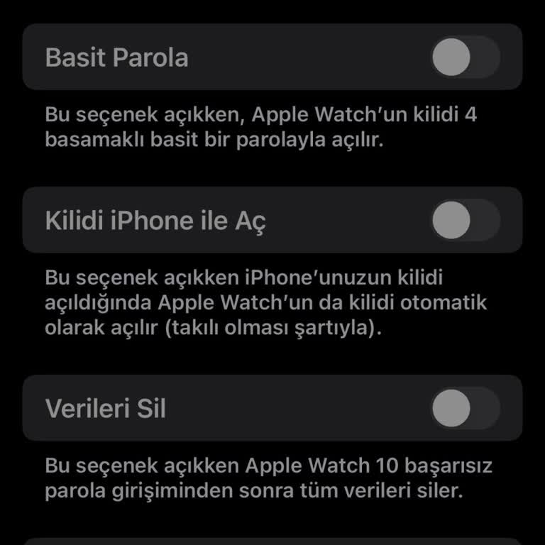 Apple Watch 9 Parola Koyamıyorum