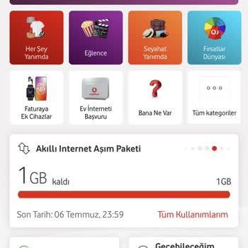 Vodafone FreeZone 100 TL Tarife Aşım Paketi