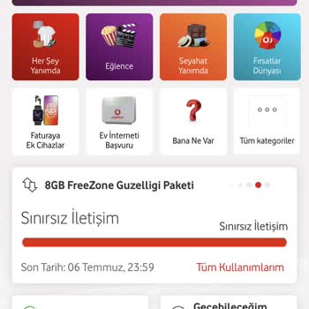 Vodafone FreeZone 100 TL Tarife Aşım Paketi