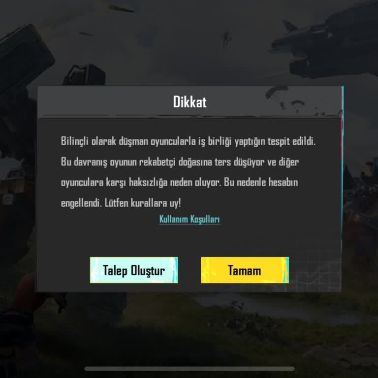 PUBG (Pubgmobile.com) Hesabım Oyun Tarafından Kaldırıldı