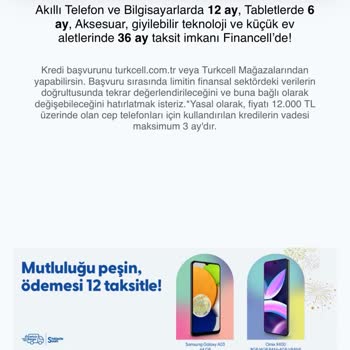 Turkcell Financell Kredi Limiti