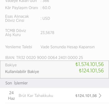 Ziraat Katılım Bankası Kur Korumalı Hesabımdaki Paramı Gasbetti