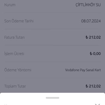 Vodafone Pay Fatura Ödemesi Yapılmıyor