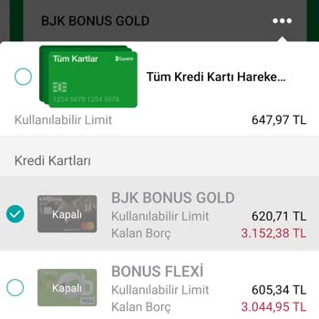 Garanti BBVA Kapalı Olan Kartlara Ekstre Kesilmesi Borç Yazılması