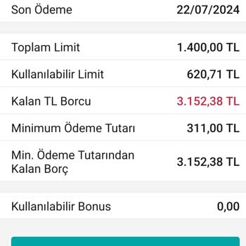 Garanti BBVA Kapalı Olan Kartlara Ekstre Kesilmesi Borç Yazılması