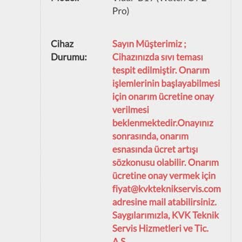 Huawei Gt2 Pro Sıvı Teması
