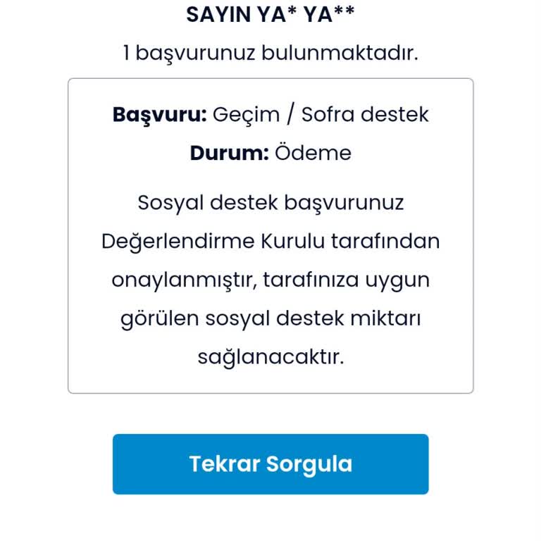 İBB - İstanbul Büyükşehir Belediyesi Sofra Geçim Destek