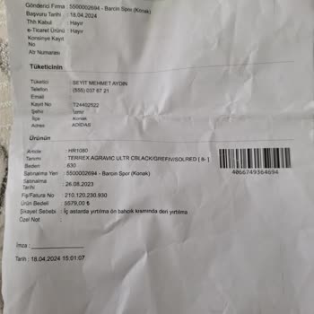 Adidas Barçın Spor Yetkililerine Müşteri Memnuniyetiniz Sıfır