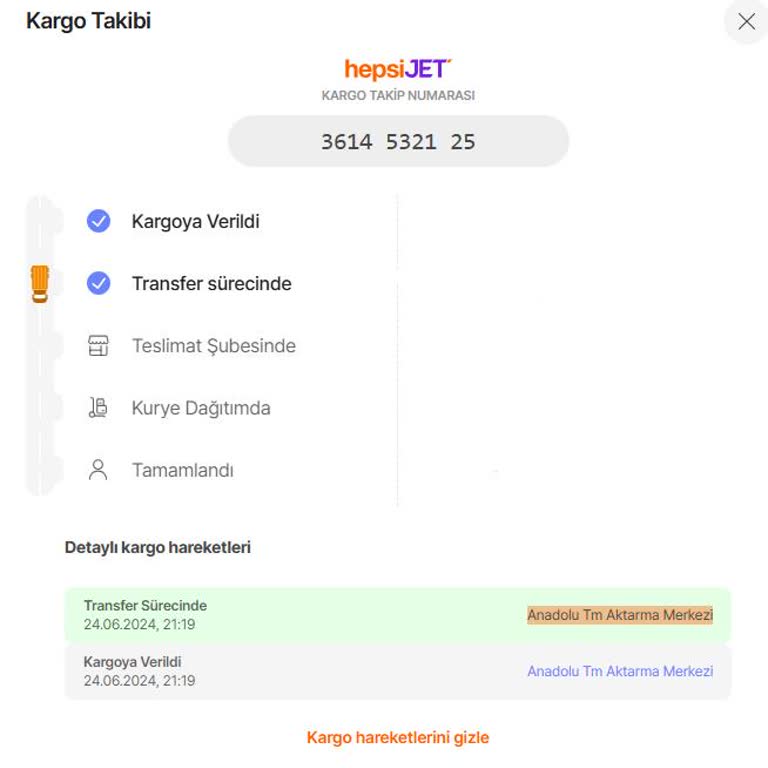 Hepsijet Anadolu TM Aktarma Merkezi Yavaşlığı