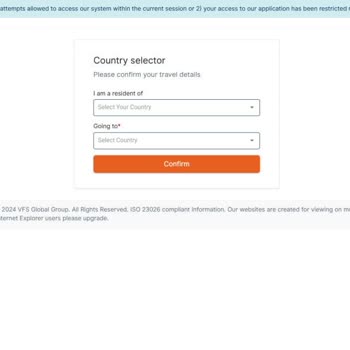 VFS Global VFS Belçika Randevu Sitesi Düzgün Çalışmıyor