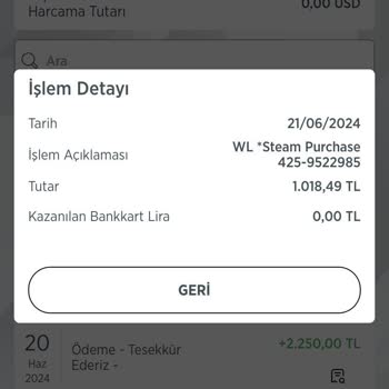 Steam'den Bilgim Olmadan Harcama Yapıldı