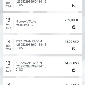 Steam'den Bilgim Olmadan Harcama Yapıldı
