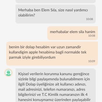 Dolap Eski Numarama Erişim Yok