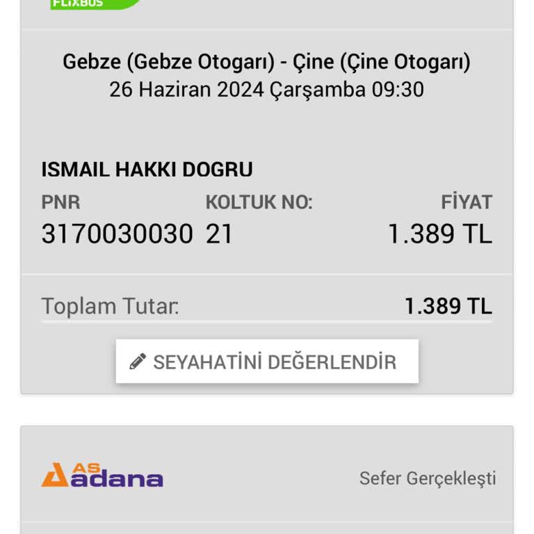 Obilet Kamil Koç Habersiz Sefer İptali