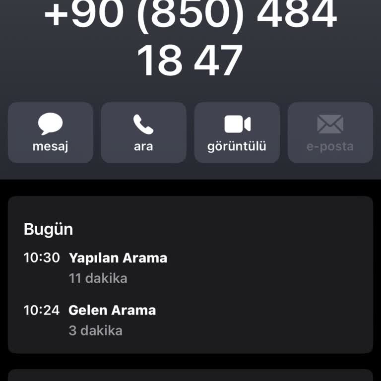 0850 484 18 47 Belirsiz Numara!