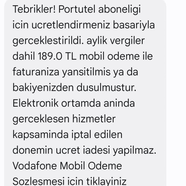 Vodafone Pay Adına Para Kesintisi
