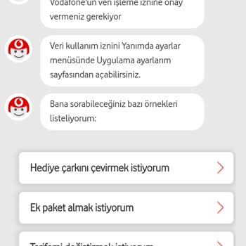 Vodafone Çark Çevir İçin Veri Kullanım İzni